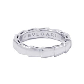 Bvlgari Serpenti Viper Ring, 18K White Gold, Size 349676