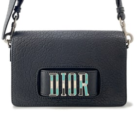 Christian Dior Evolution Mosaic Leather Shoulder Bag in Black