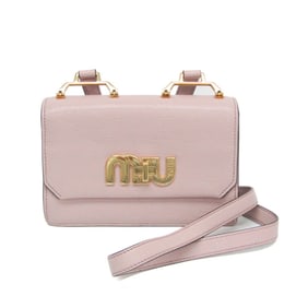 Miu Miu MADRAS Women's Leather Shoulder Bag Pink