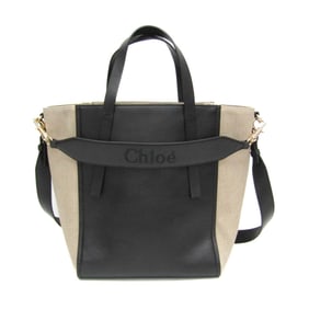 Chloé Chloe SENSE Medium Tote Bag CHC23AS423 Women's Leather,Linen Shoulder Bag,Tote Bag