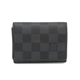 Louis Vuitton Envelope Business Card Holder N63338 Damier Graphite Business Card Case Black