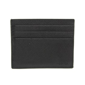 Prada Saffiano Leather Card Case Black