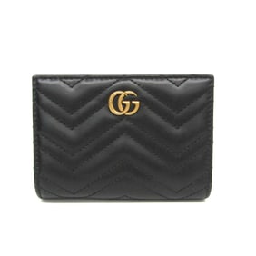 Gucci GG Marmont 773427 Women's Leather Wallet (bi-fold) Black