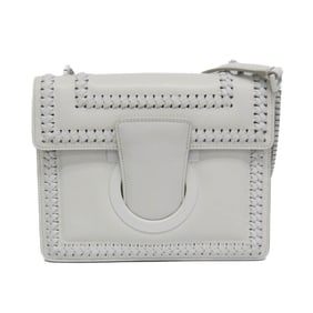 Salvatore Ferragamo Gancini DY-21 H038 Women's Leather Shoulder Bag White