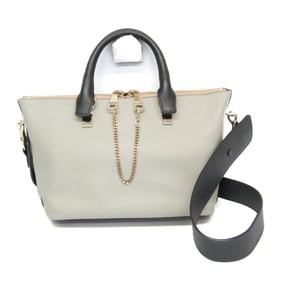 Chloé Baylee 3S0171 Women's Leather Handbag,Shoulder Bag Black,Dark Gray,Light Gray
