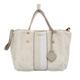 Kate Spade Everything Tote Women's Jacquard,Faux Fur Shoulder Bag,Tote Bag Light Beige