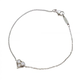 Tiffany Sentimental Heart 3PD Pt950 Platinum Diamond Bracelet for Women