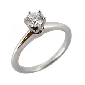 Tiffany Solitaire Ring, 1PD, Pt950 Platinum, 0.41ct Diamond, Size 9, Women's