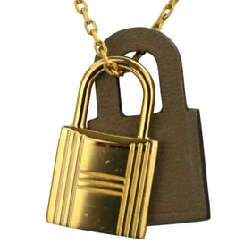 HERMES O'Kelly pendant necklace in Etoupe gold for women