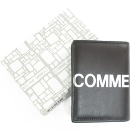 COMME des GARÇONS HUGE LOGO Logo Design Business Card Holder/Card Case Compact Wallet Black for Men