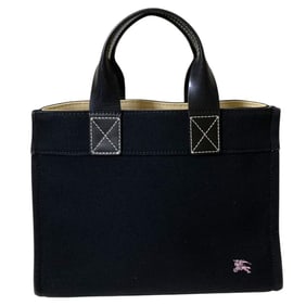 BURBERRY BLUE LABEL Canvas Tote Bag Black Women's