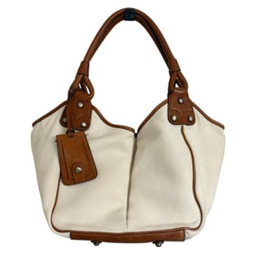 BURBERRY LONDON Nova Check Canvas Tote Bag, Beige/Camel, Women's