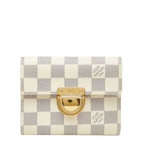 Louis Vuitton Damier Azur Koala Tri-fold Wallet N60013 White Women's LOUIS VUITTON