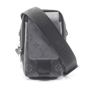 Louis Vuitton Monogram Eclipse Reverse Double Phone Pouch Shoulder Bag in Coated Canvas and Leather,