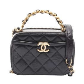 CHANEL Matelasse Shoulder Bag, Leather, Women's, Black, AS2178