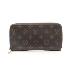 Louis Vuitton Zippy Wallet Monogram Rose Ballerine Round Long Leather Women's Brown and Pink M41894