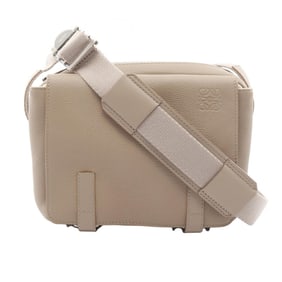 LOEWE Military Messenger Bag XS Shoulder Leather Men's Beige B553A72X22