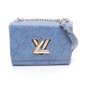 Louis Vuitton Twist MM Epi Leather Denim Shoulder Bag, Women's, Blue and White, M51065