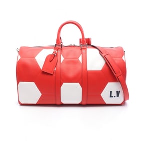 Louis Vuitton Keepall Bandouliere 50 Epi Leather Boston Bag, Men's and Women's, Red White, M52121