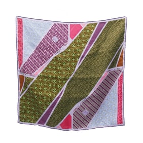 Hermes Hermès Petit Carre 45 (CARRE EN CRAVATES) Silk Scarf for Women in Purple Multicolor