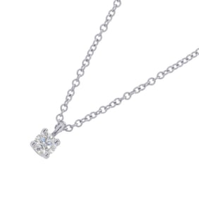 Tiffany & Co. necklace solitaire diamond pendant with one diamond, approximately 0.11 carats, in