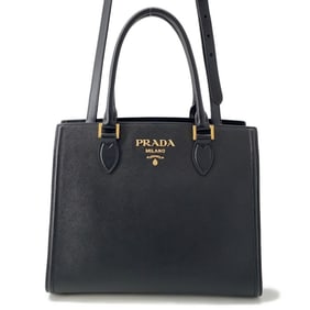 Prada Saffiano Leather Tote Bag 1BA227 PRADA 2-Way Black