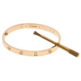 Cartier Love Bracelet #18 18K Pink Gold Women's