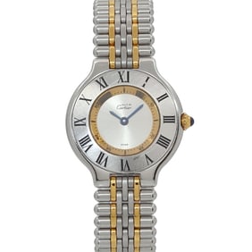 Cartier Must 21 Vantianne SM Two-tone Watch W10075F4 Women's Silver Quartz