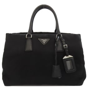 Prada logo handbag in nylon for women