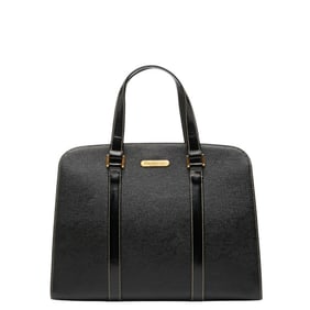 Burberry Nova Check Handbag in Black Leather for Women