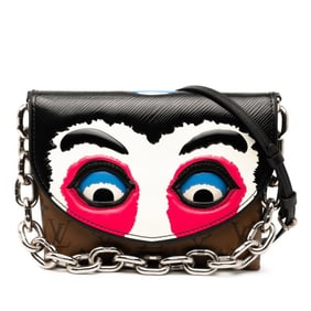 Louis Vuitton Monogram Reverse Epi Pochette Kabuki Mask Handbag/Shoulder Bag 2-Way M43495 Brown