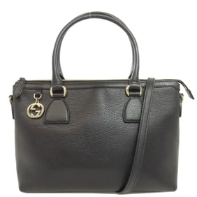 Gucci 449659 Interlocking G Outlet 2-Way Leather Tote Bag for Women