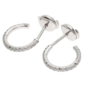 Tiffany Metro Full Diamond Earrings in 18K White Gold for Women