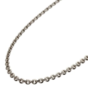 Cartier Chain 42cm Necklace 18K White Gold Women's