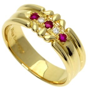 Burberry Ruby and Diamond Ring in 18K Yellow Gold for Women