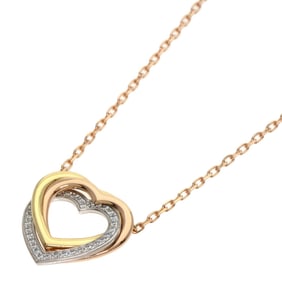 Cartier Trinity Heart Diamond Necklace in 18K Yellow Gold (18KWG/18KPG) for Women