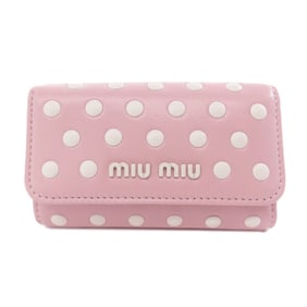 Miu Miu Miu 5PG222 Polka Dot Key Case in Calfskin for Women