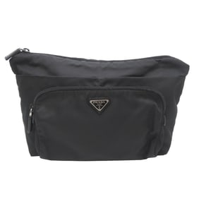 Prada Tessuto Men's Second Bag Pouch 1N1575 Nylon Black