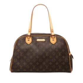Louis Vuitton Monogram Montgreil GM Shoulder Bag Tote M95566 Brown Leather Women's LOUIS VUITTON
