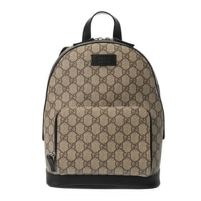 GUCCI Backpack, Beige, 429020, Men's/Women's, GG Supreme Canvas and Leather, Backpack/Daypack,