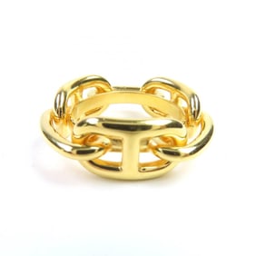 HERMES Lugate Chaine d'Ancre GP Scarf Clasp/Ring, Gold, with Box, Women's