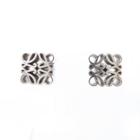 LOEWE Anagram Cube Stud Earrings (for both ears) J821239X06, AG925 Silver, Box and Dust Bag