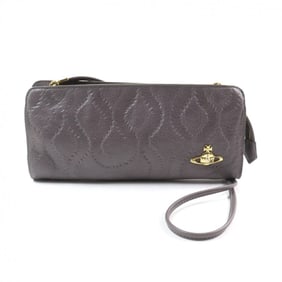 Vivienne Westwood Orb-shaped Leather 2-Way Shoulder Bag/Clutch Bag in Gray for Women