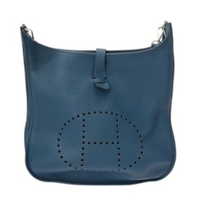 HERMES Evelyn 3 TGM Blue P Stamp (circa 2012) Unisex Taurillon Clemence Shoulder Bag AB Rank
