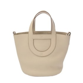 HERMES In the Loop 18 Beton B Stamp (circa 2023) Women's Taurillon Clemence Handbag, AB Rank,
