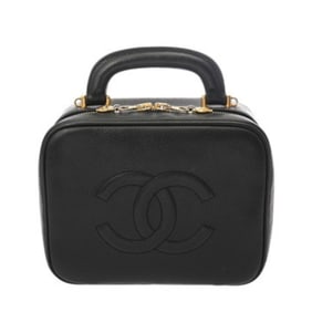 CHANEL Coco Mark 2-Way Black Caviar Skin Vanity Bag, Women's, Condition: B, Used, Ginzo