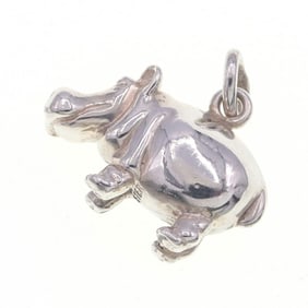 Tiffany & Co. Hippopotamus Pendant Top in Sterling Silver (925) - Women's Animal