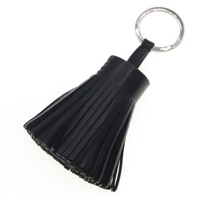 Hermes Carmen Black Anjo Miro Key Ring, Keychain, Bag Charm, Tassel, Women's, HERMES