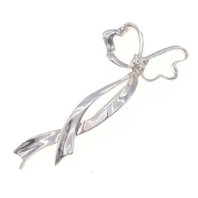 Tiffany & Co. sterling silver ribbon brooch in 925 silver. Women's pin brooch.