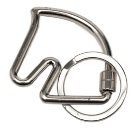 Hermes Cheval Horse Motif Key Ring Keychain Silver Metal Women's HERMES